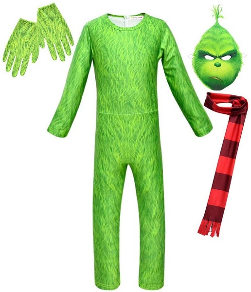 Grinch Kostüm Kinder Jungen Mädchen